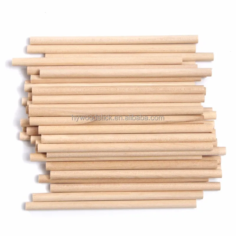 Round Wooden Popsicle Craft Candy Sticks For Plants