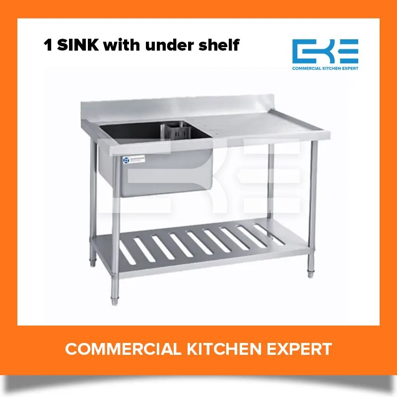 Hotel Kitchen Used Commercial Outdoor Stainless Steel Sink With Drain Board