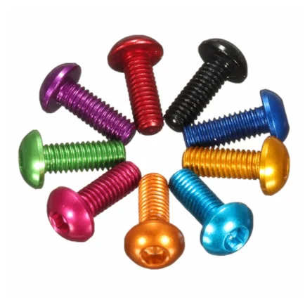 Aluminium alloy 7075 M3 *6 Hex Socket Screws Round Head Cap Screws /Colors Flat Hexagon Socket Button Head Screw(M3,M4,M5