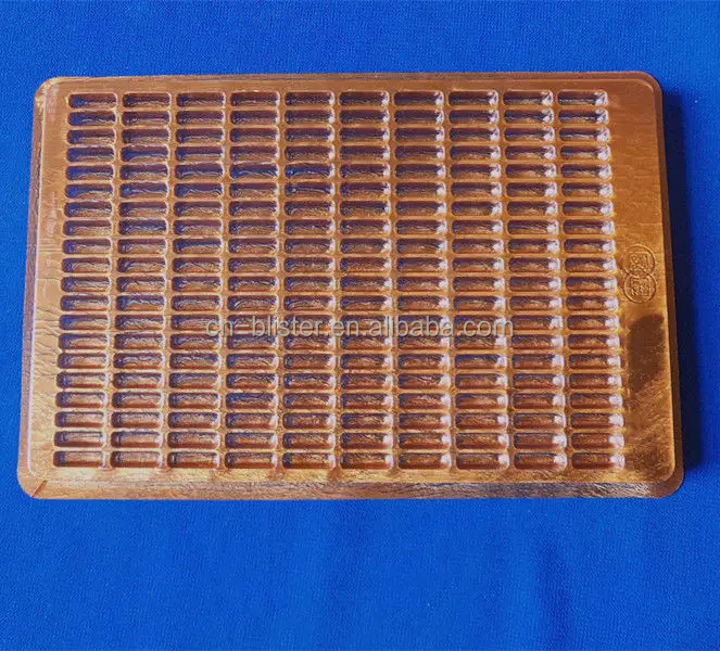 
Gold yellow PVC blister tray for painting gold yellow blister for place paint 