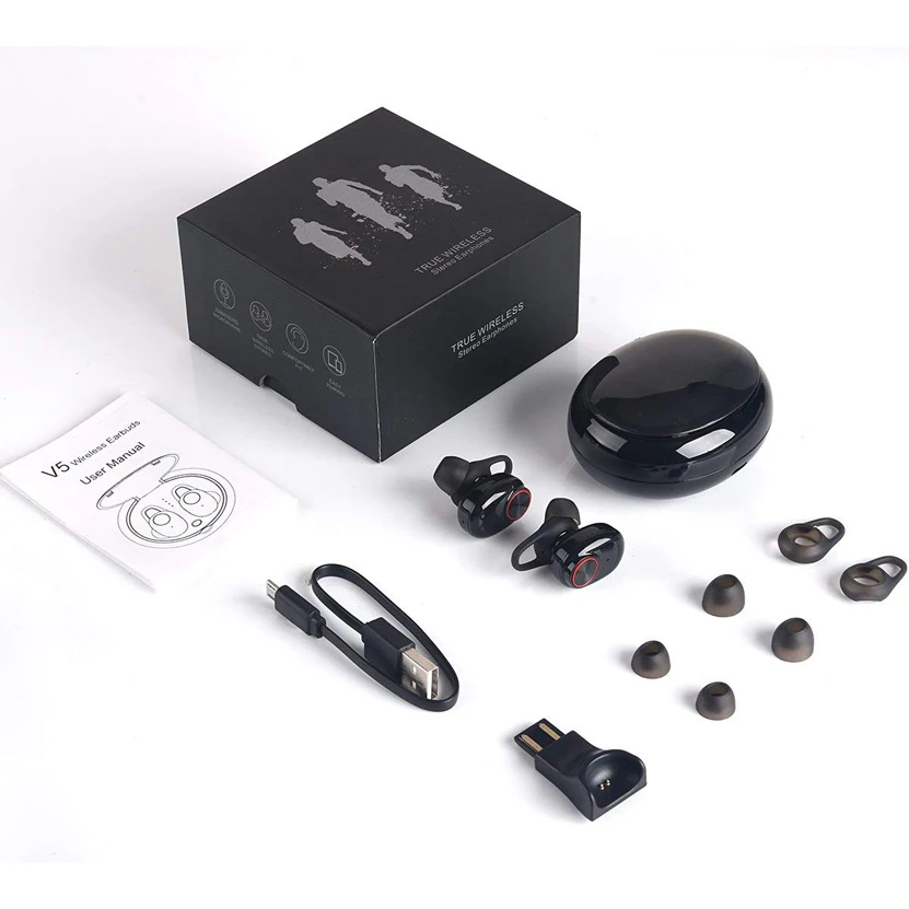 Mini TWS Bluetooth V5.0 Earbuds Dual Wireless Earphones Headsets Hands free