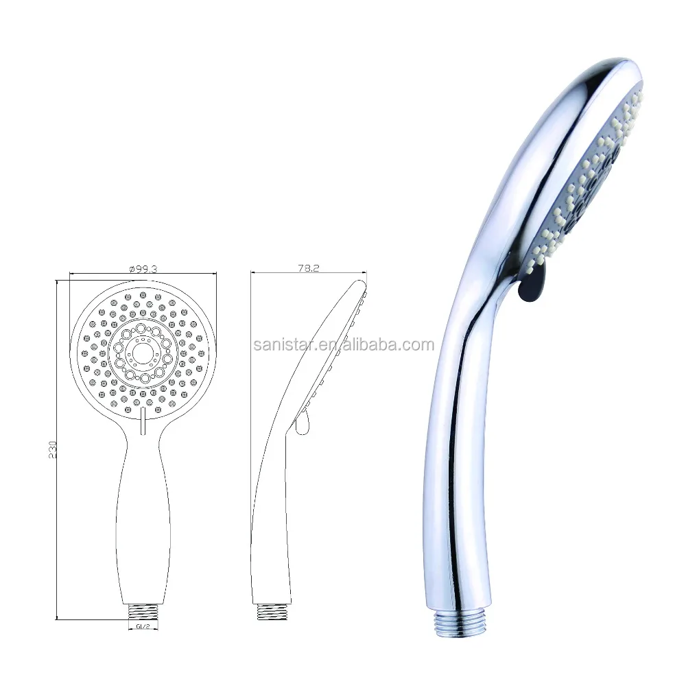 2017 ABS 5 функций ручная Лейка для душа