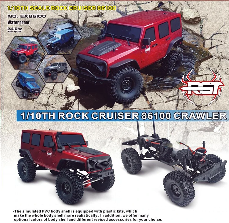  EX86100 RTR Axial Wraith Spawn 1/10 Электрический гоночный гусеничный Радиоуправляемый автомобиль