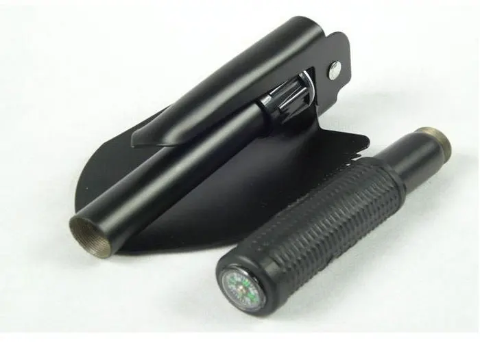 Small Multi-function Folding Shovel Spade with Compass Camping Shovel