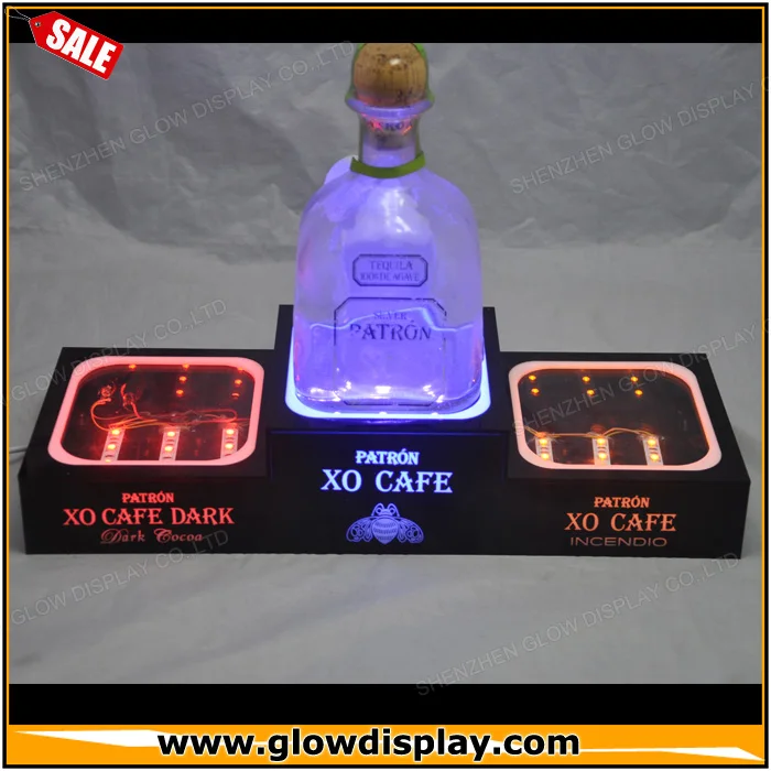 Patron Tequila triple bottle lighted glorifier
