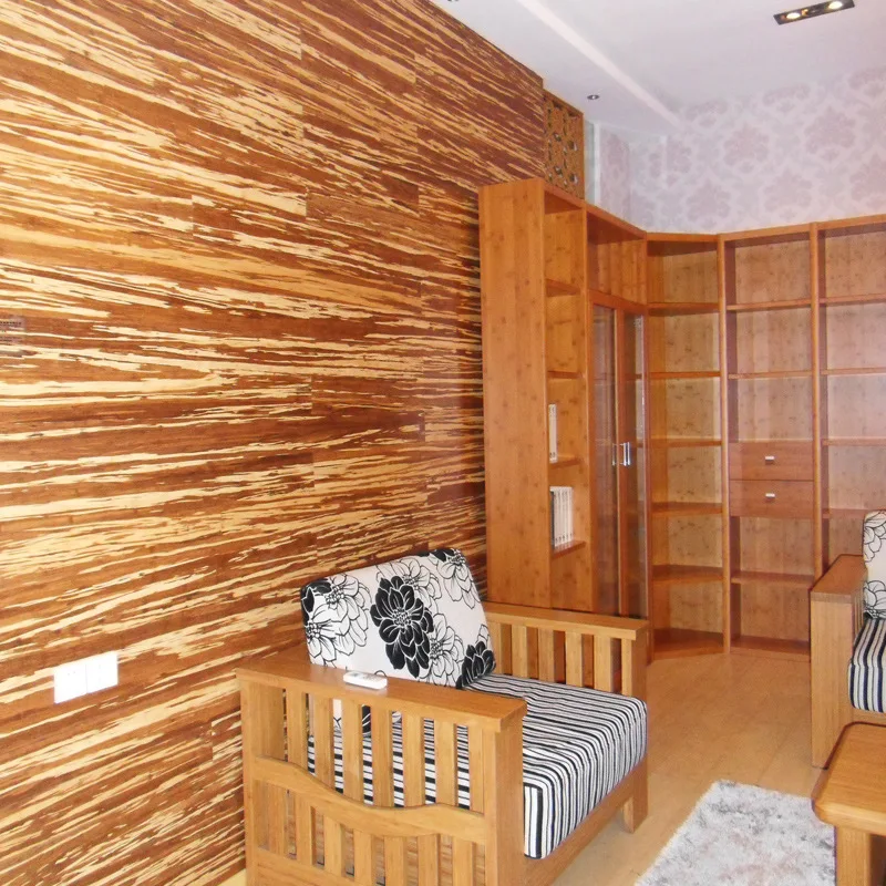 Indoor T&G  Click System Carbonized Strand Woven Bamboo Flooring For Bedroom.
