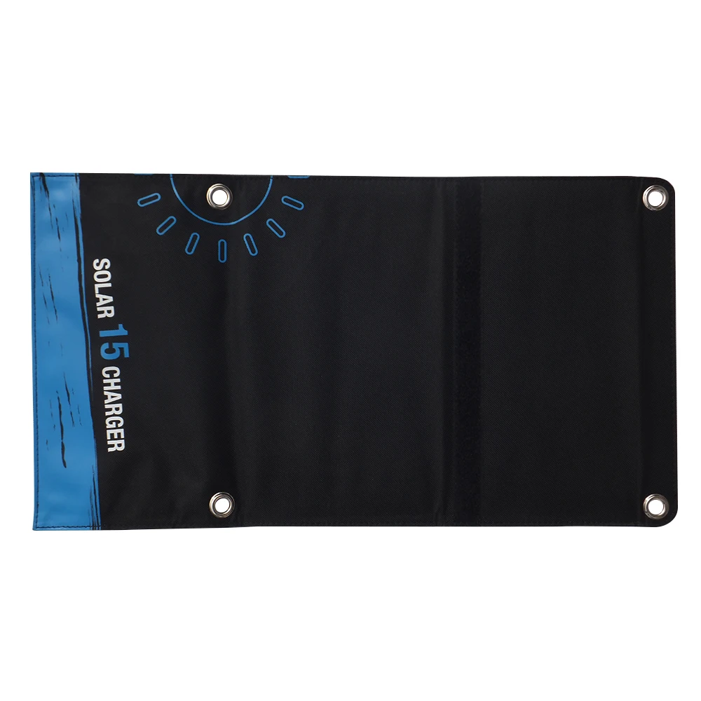 Hot Sale 15W 5V Outdoor Waterproof Portable Folding Solar Panel  Power USB Mobile Solar Charger