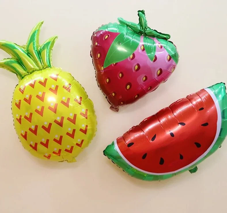 
New Style Large Fruit Pineapple Watermelon Strawberry Foil Balloon Birthday Party Decoration Balloon 