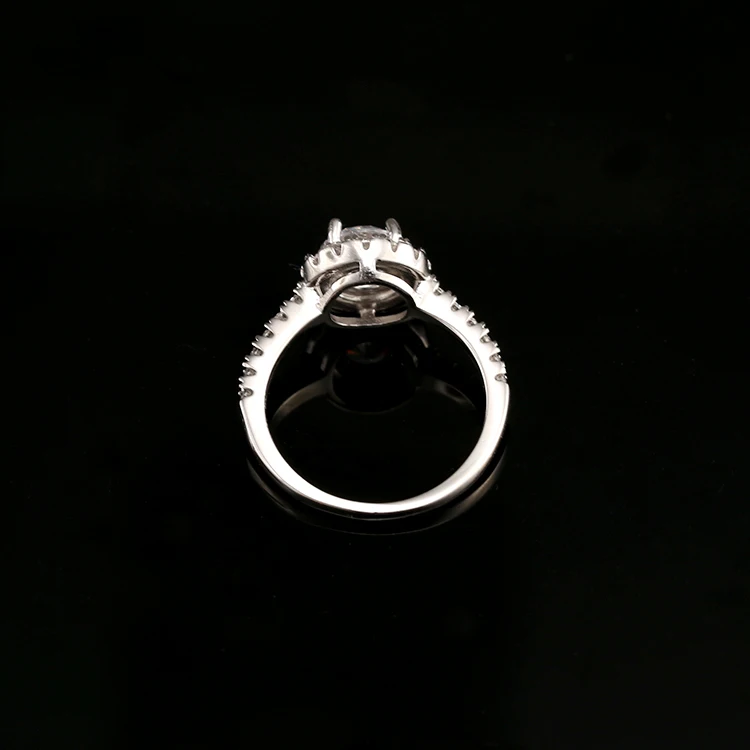 AAA Cubic zirconia 925 silver women rings set wedding ring white gold