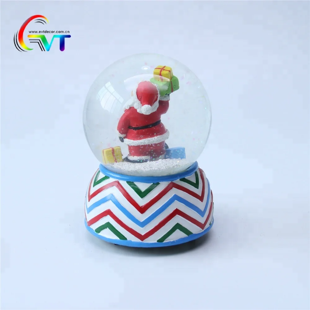 Polyresin Souvenirs Custom Snowglobe Bulk Christmas Glass Snow Ball Music Box