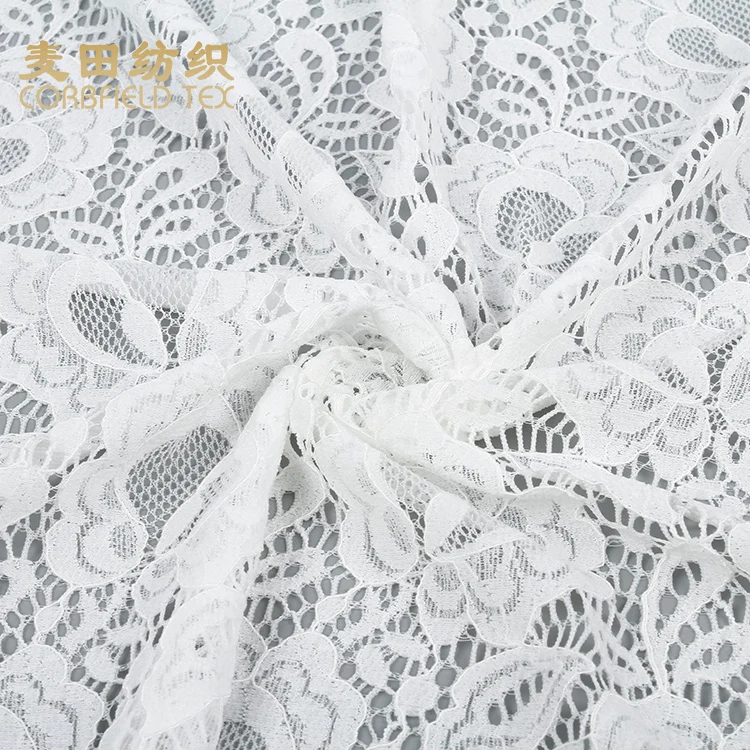 newest design 10 years experience factory manufacturer 3d bridal stretch lace fabric