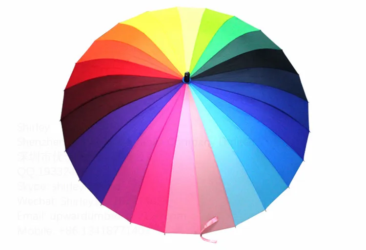 Straight umbrella color umbrella in japan rainbow umbrella