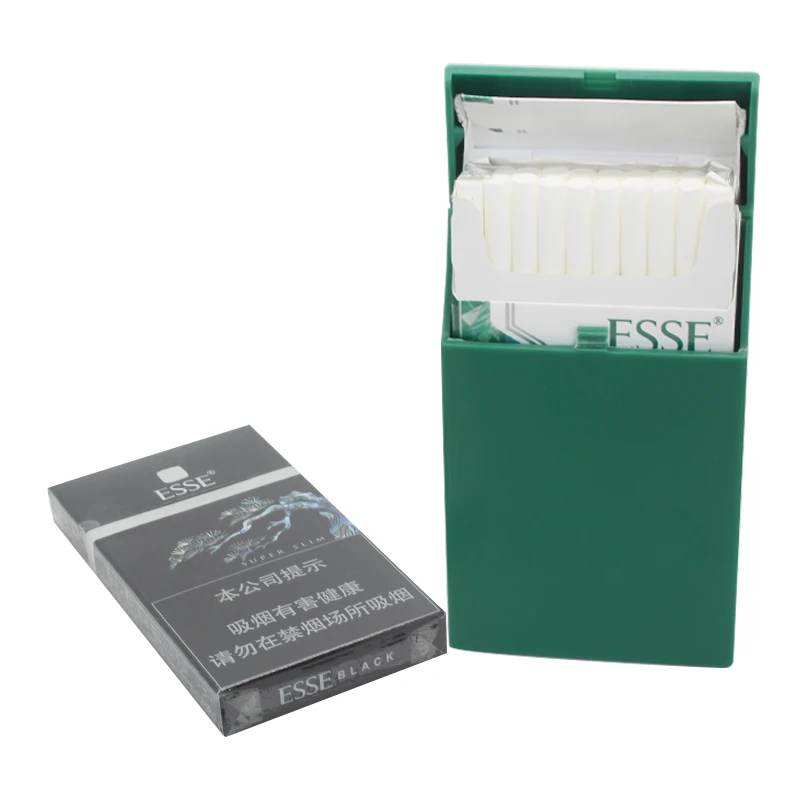 
Custom cheap promotional plastic slim cigarette pack cover personalized brand 100s holds 20 cigarette holder 