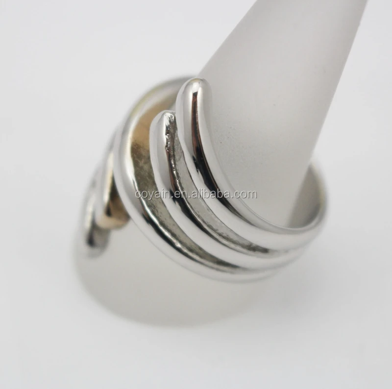 Wholesale Costume Jewelry Stainless Steel Angle Wings Ring set Irregular ring