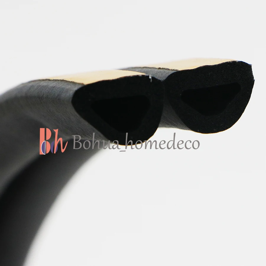 12x10 EPDM Foam Rubber Door Seals Self Adhesive D Type Sealing Strips Draught Excluder Anti Collision Energy Save Weatherstrips