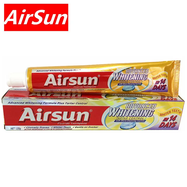 AirSun natural whitening gel Toothpaste with washing beads.
