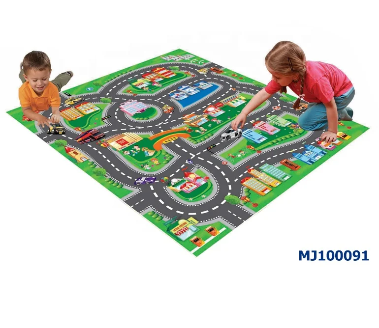 Wholesale large size puzzle activity traffic carpet chess mat for play