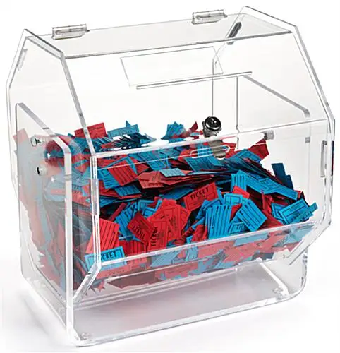 Iangel wholesale factory clear acrylic raffle ticket drum