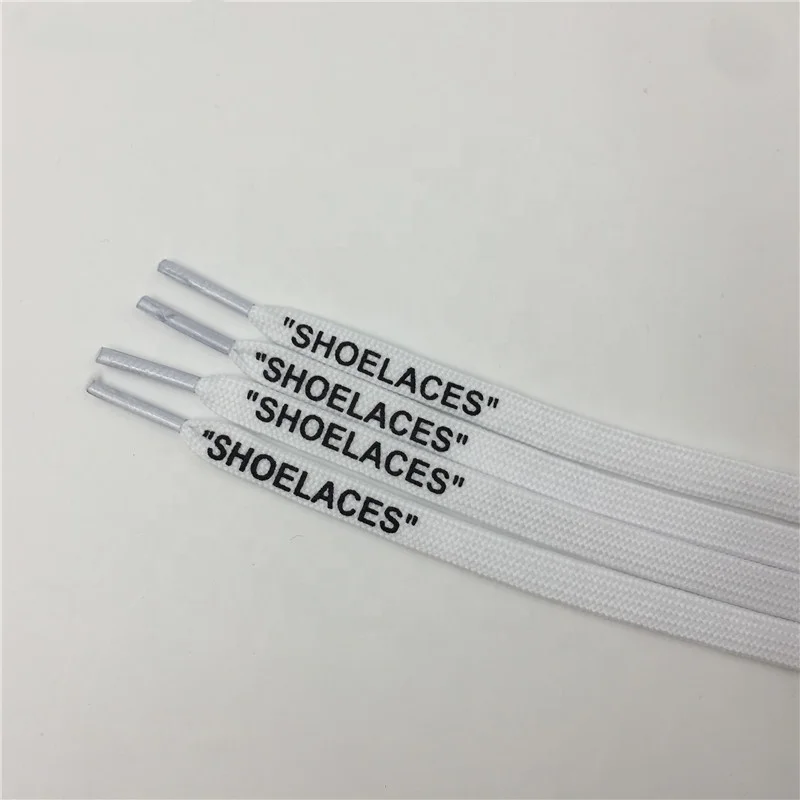Colorful Silk Screen Printing Flat Shoe Lace With Custom Logo