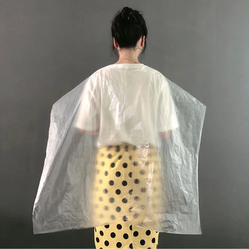 Household Salon Cloak women salon supplies styling tools kit 50pcs Disposable plastic pattern salon hair cape hair dye cape