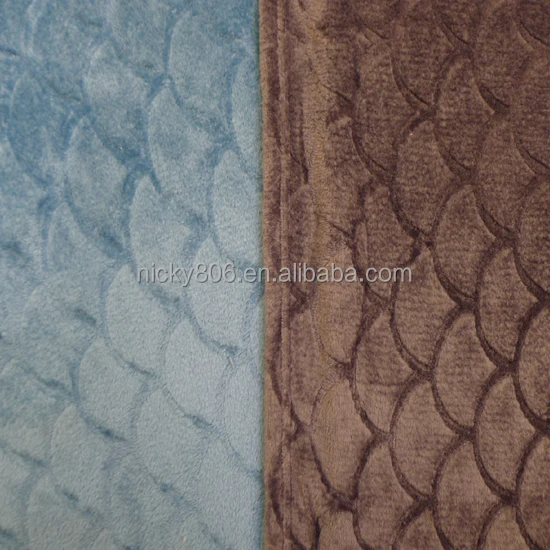 Super Soft polyester embossed flannel Throw blanket