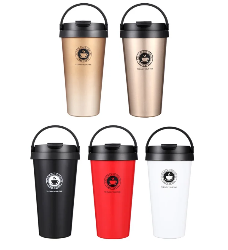Reusable thermal coffee maker travel mug double wall stainless steel vacuum insulated coffee cup
