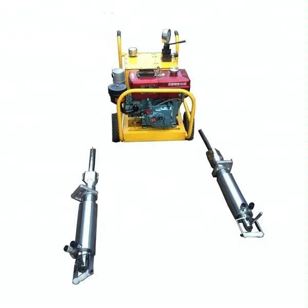 Rock stone splitting wedge and feather for hydraulic rock splitter