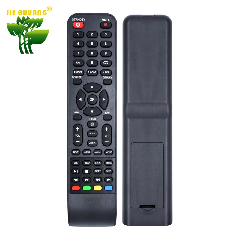 High Quality Smart 2.4G Wireless IR Learning Function 53 keys ABS Black  Universal Remote Control for Android TV, TV Box