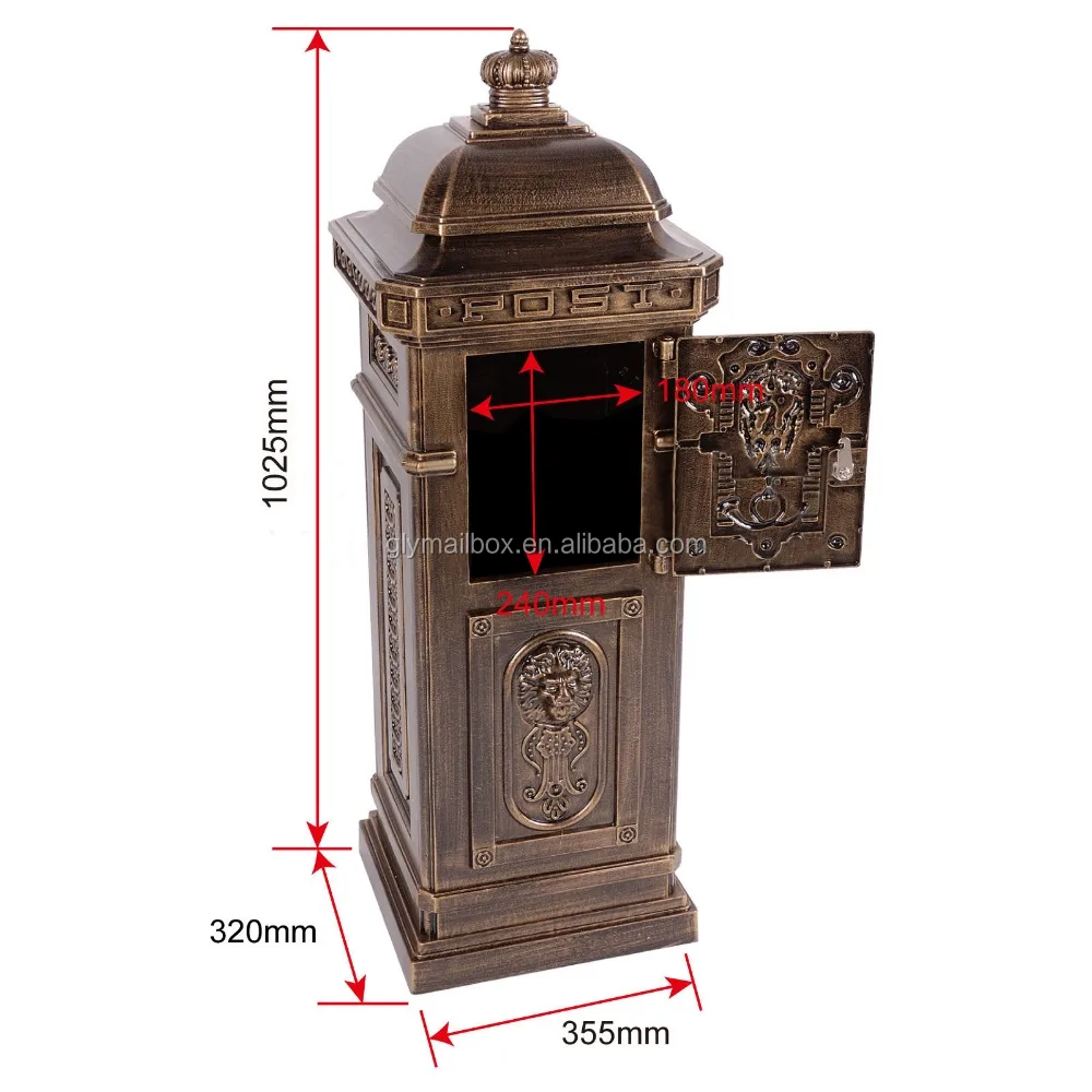 New Design Lion Decorative Roadside Mailbox