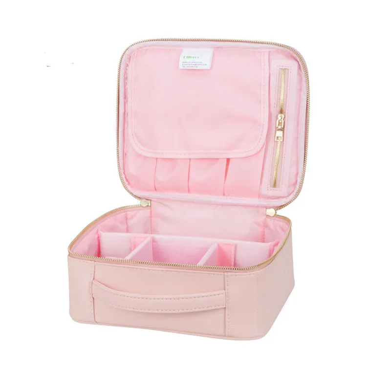 По индивидуальному заказу; Цвет розовый; Органайзер для макияжа сумка косметичка дорожная сумка большая емкость для женщин и девочек
