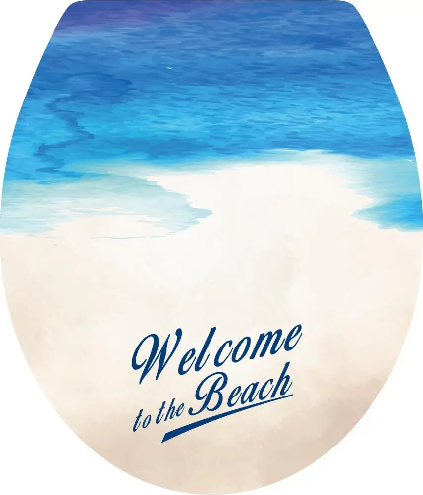 Toilet bowl sticker Commode Sticker Bathroom decor 3D printed