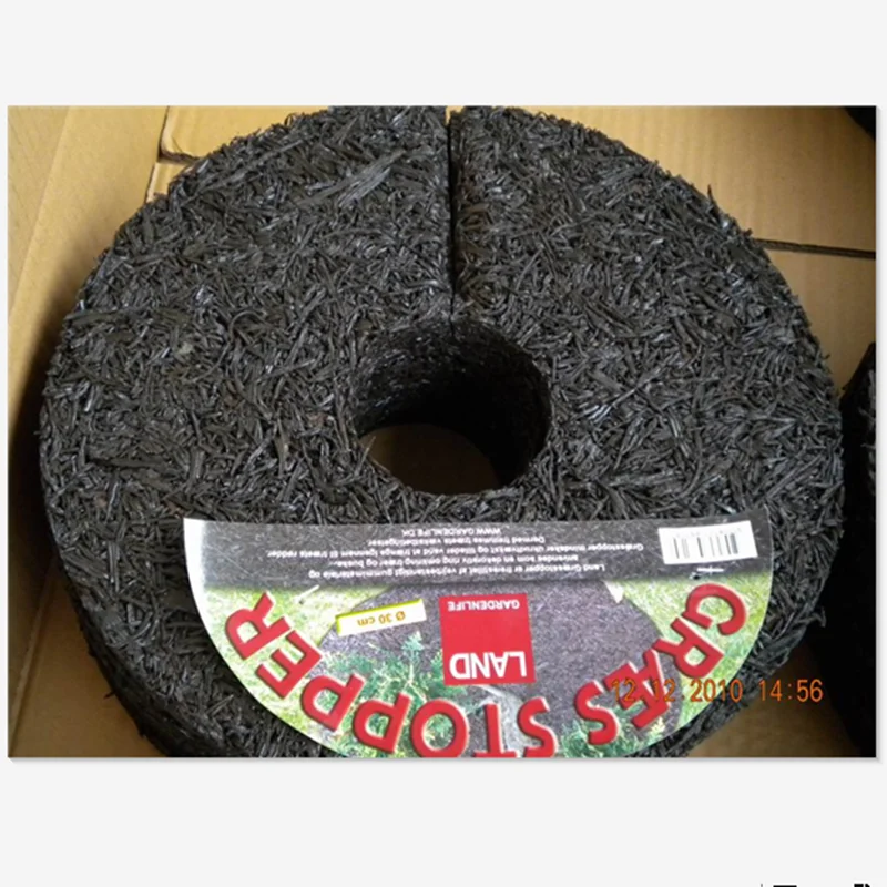 30cm brown rubber mulch tree ring
