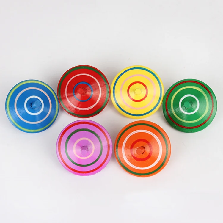 Exquisite Painting Promotional Toy Classic Colorful Spinning Top