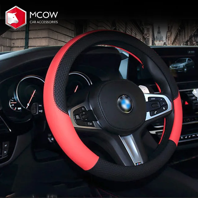 
Car Accessory Fashion Durable Leather New Steering Wheel Cover 