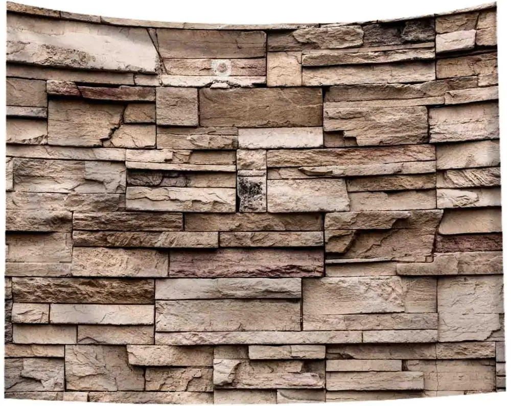 Custom Digital Printing Tapestry High Quality Tapestry Brick Stone 200*150CM 100% Polyester Mandala Tapestry Wall Hanging 100pcs