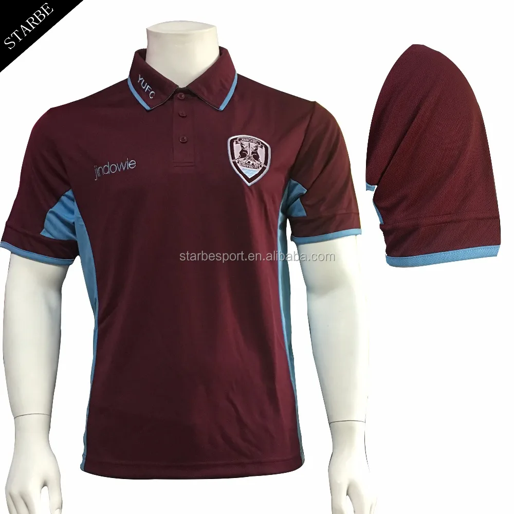 custom quickly dry maroon club polo shirt wholesale