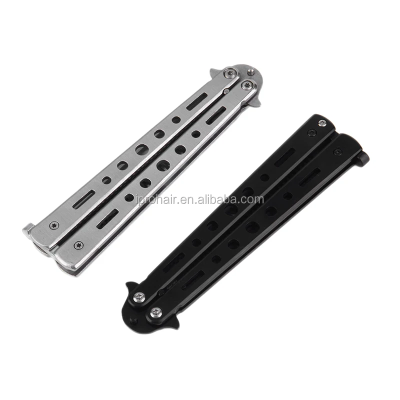 Metal Stainless Steel Practice Training Butterfly Knife Comb
