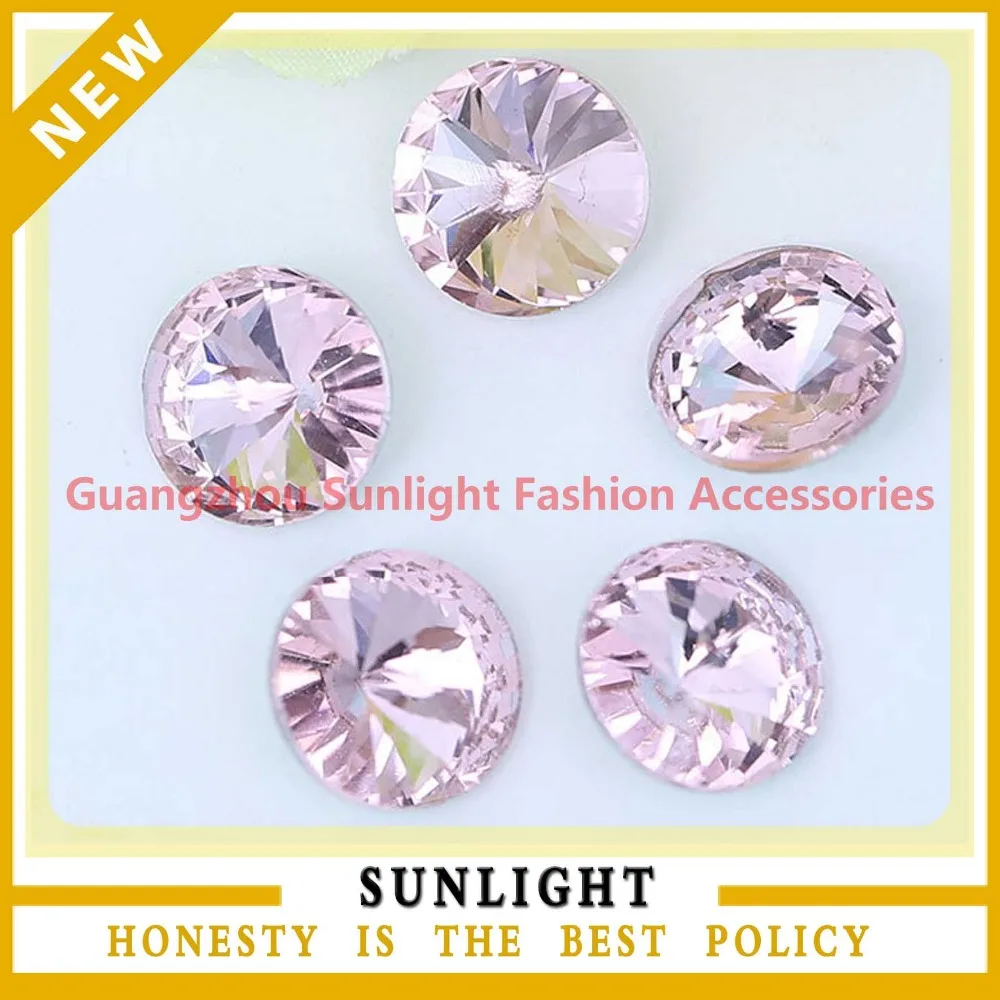Crystal round Rivoli Crystal shiny chaton Garment Accessories Rhinestones