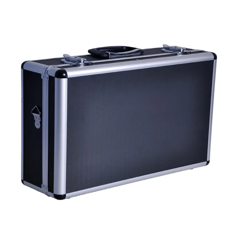 
black 300 piece aluminium poker chip game boxes,poker chip case aluminum chest 