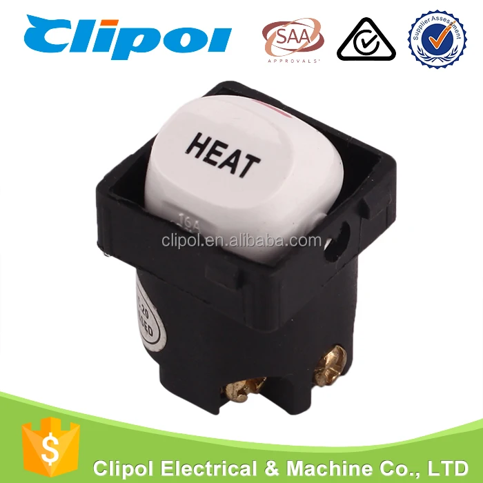 Push Button Switch Reset Mechanisms Customized Function Keys 16 Amp Heat Key Touch Switch