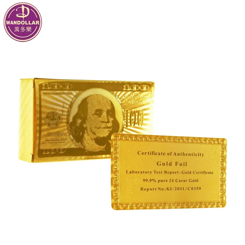 Luxury 24K Golden play cards for games