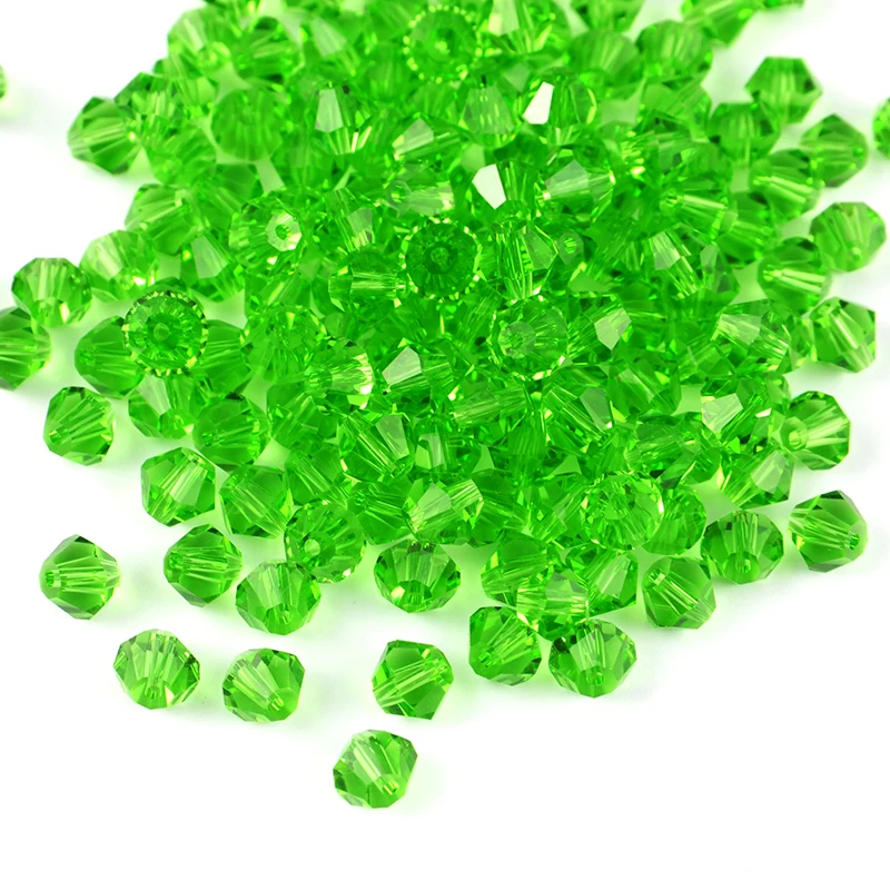 DIY 4mm Loose Beads Faceted Bicone Crystal Glass Beads for Bracelets with Line or Bag Beads for Jewelry Making