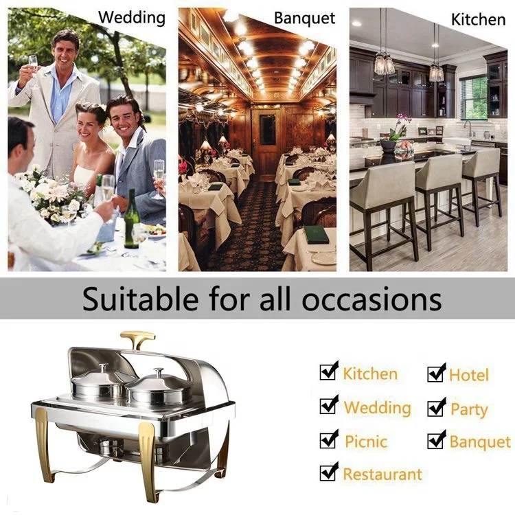 9L factory chafing dish price use for restaurant