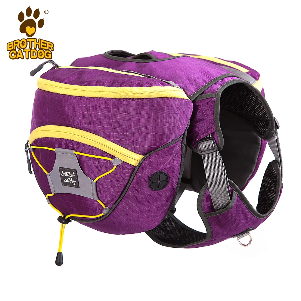 the best dog travel saddle backpack  small MOQ custom multi-functional pet hiking backpack  suit for medium large dog