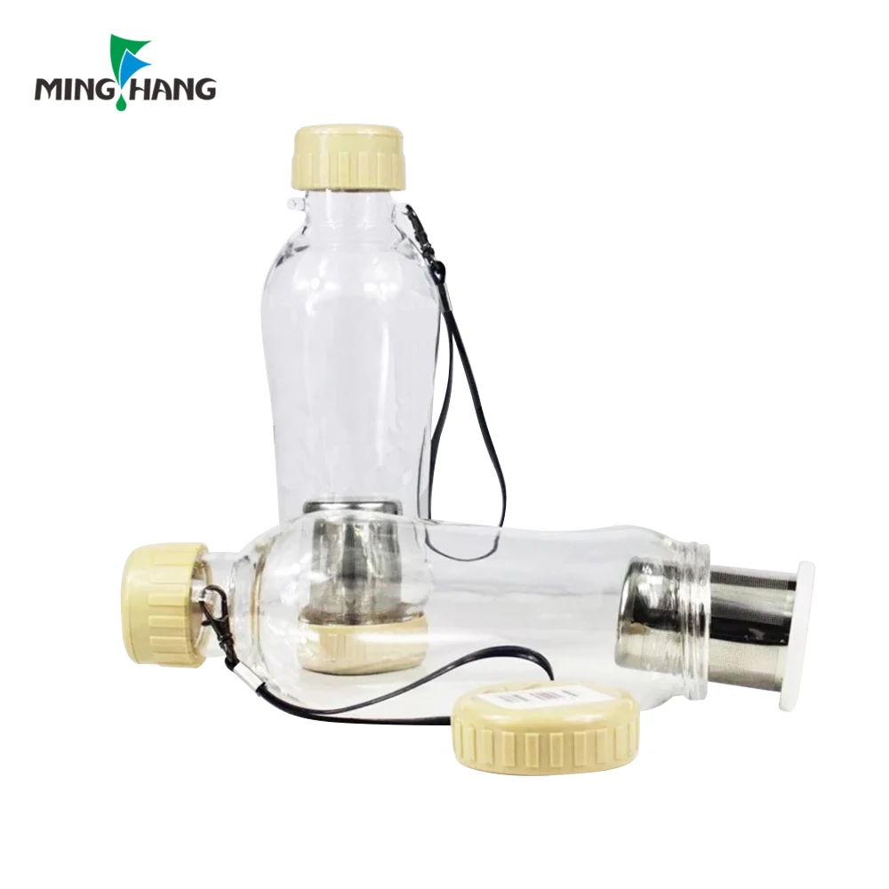 wholesale best protein filter personalized water flask high borosilicate glass drinking shaker bottle