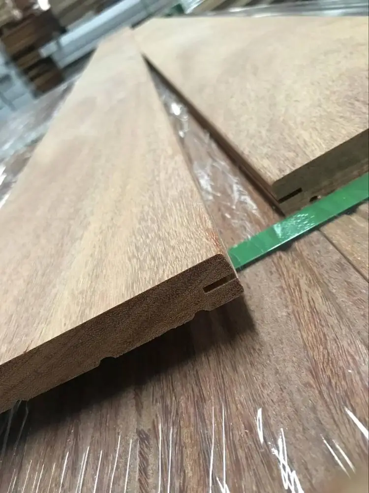 
Pre-groove Brazilian teak (cumaru )exterior hardwood decking boards 