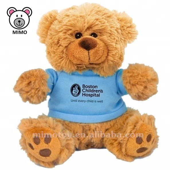 Personalized Custom LOGO Plush Soft Teddy Bear Toys With T shirts Wholesale Kids Cartoon Stuffed Animal Plush Black Teddy Bear