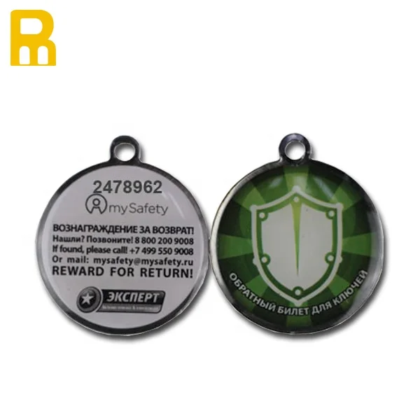 QR Code ID Number Key Fobs Barcode Key Chain Custom Logo Rfid Key Tag Keychain key holder