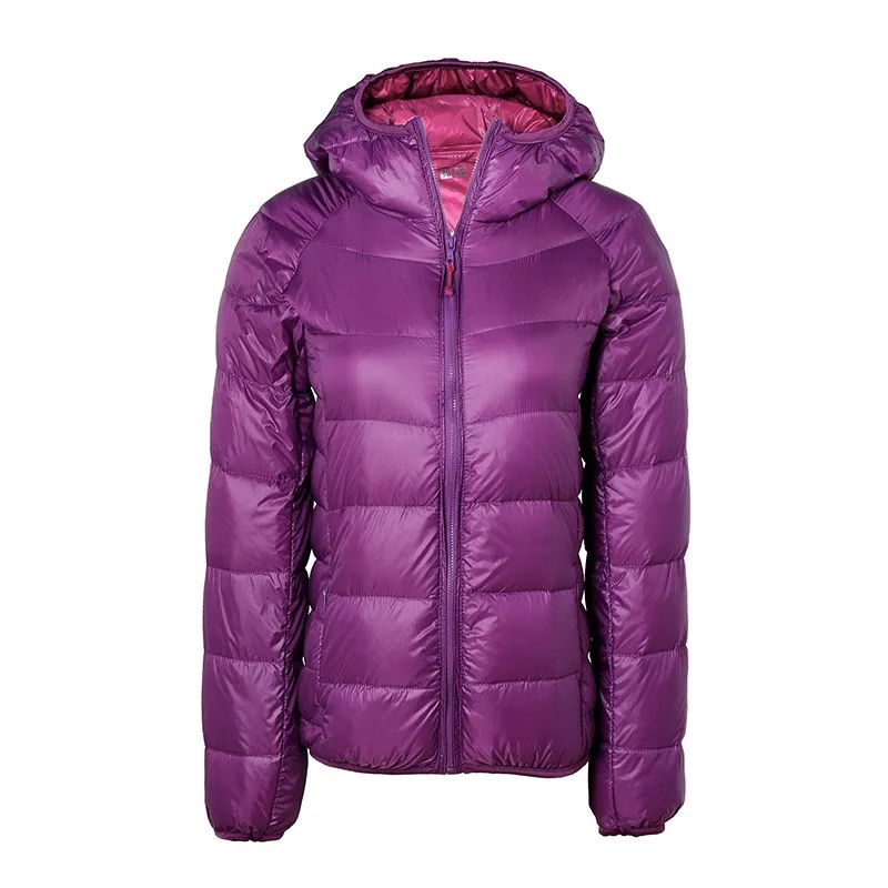 2016 women ultra light down jacket hooded font b winter b font duck down jackets slim