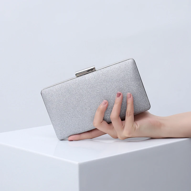 
Champagne gold glitter shoulder bag wedding women clutch evening bag 